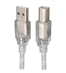 Powermaster PM-13012 Şeffaf 1.5 Metre USB 2.0 Yazıcı Kablosu