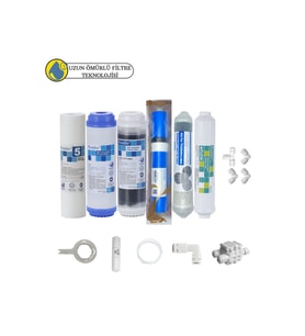 Purefer Açık kasa çift karbonlu Sertifikalı 6li Vontron Helixfil Yüksek Tds mebran 4lü mineral