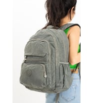 Ultra Hafif Çok Cepli Krinkıl Sırt Çantası Unisex Gri (Model: 571-3B)