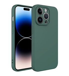 Coverzone Apple iPhone 14 Pro Max ?le Uyumlu K?l?f Z-Mara Lansman Vieri Tam Koruma Arka Kapak Kamera Koruma �?k?nt?l? P�r�zs�z Y�zey Koyu Ye?il
