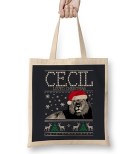 Cecil The Lion Cecil Loved Christmas Knit Bez Çanta Uzun Saplı