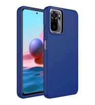 Xiaomi Redmi Note 10S Uyumlu Kılıf Metal Çerçeve ve Buton Tasarımlı Silikon Zore Luna Kapak