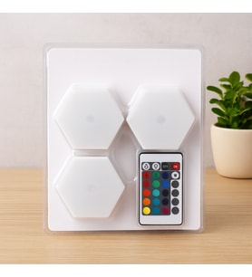 LED Lamba Seti RGB Kumandalı Dokunmatik Pilli 3'lü (6 LED)