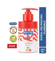 Doğal Çilekli 2 Yaş ve Üzeri Florürlü Diş Macunu Pompalı 200 ml