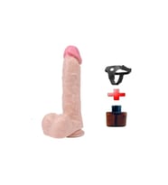 22 cm Belden Bağlamalı Realistik Vantuzlu Dildo Penis