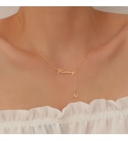 Kişiye Özel 925 Ayar Gümüş El Yazısı Font İsim Sallantılı Harf Kolye (Gold)