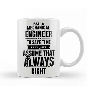 I Am A Mechanical Engineer 08 Kupa Bardak Porselen
