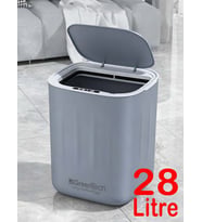 Greentech Sensörlü 28 Litre Çöp Kovası (Şarj Edilebilir Lityum Pilli) / GT-SC07 GRİ