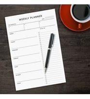 Haftalık Planlama Not Defteri - Weekly Planner Notebook