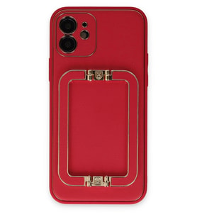 Durukar® iPhone 12 Kılıf Coco Elit Kapak - Kırmızı