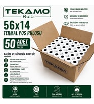 56x14 Termal Yazar Kasa Pos Rulosu ( 50 Adet ) 5 Paket