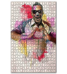 Cakapuzzle Ray Charles Kalp Görseli Puzzle Yapboz MDF (Ahşap) (120 Parça)