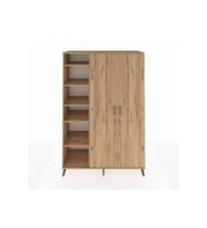 Hyperion Gardrop 7 Raflı 2 Kapaklı Tek Askılı 132x44x195 Çam-Çam
