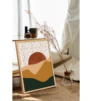 Ahşap Çerçeveli Poster Çerçeve Tekli Tablo Modern Çerçeve Dekorasyon Ev Dekoru (Krem)