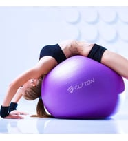Pilates Topu Büyük Boy 65 Cm Mor+ Pompa Hediyeli