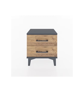 Arges Komodin 2 Çekmeceli 44x30x48 Antrasit-Çam