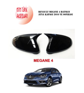Renault Megane 4 Yarasa Batman Ayna Kapağı 2016 Ve Sonrası (Siyah)