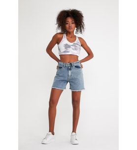 Süperlife Kadın Crop Slim Fit Atlet-Tişort SPR21Y18 (Çok Renkli)