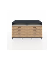 Kronos Konsol 2 Raflı 8 Çekmeceli  176x59x99 Antrasit-Aytaşı/Çam