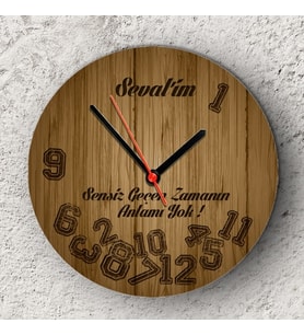 Sensiz Geçen Zamanın Anlamı Yok Duvar Saati