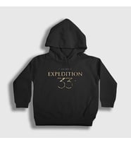 Presmono Unisex Çocuk Siyah Logo Clair Obscur Expedition 33 Kapüşonlu Sweatshirt 543810tt