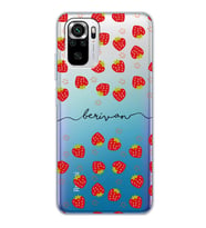 Xiaomi Strawberries Tasarımlı Şeffaf Telefon Kılıfı