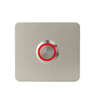 LOCKWAY Z402K Paslanmaz 304 Kare Zil butonu 60x60mm Kırmızı Led