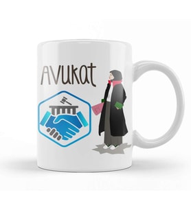 Avukat Avukata Hukuk Kupa Bardak Porselen