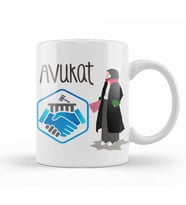 Avukat Avukata Hukuk Kupa Bardak Porselen