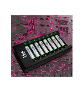 I-Gen G890 8'li Pil Şarj Aleti + 8 Adet AAA 900 mAh Şarj Edilebilir AAA İnce Şarjlı Kalem Pilli Set 1.2V Ni-MH