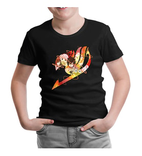 Fairy Tail Siyah Çocuk Tshirt