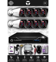 TURKNO 8 Kameralı Karia 8 Dış Kamera Set 100 GB HDD Full HD Gece Görüşlü Güvenlik Kamerası Sistemi