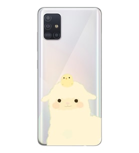 Samsung Galaxy A71 Uyumlu Sevimli Hayvan Tasarımlı Şeffaf Telefon Kılıfı
