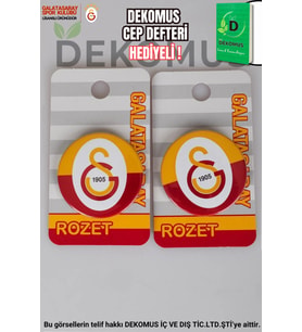 "DEKOMUS CEP DEFTERİ HEDİYELİ" LİSANSLI GALATASARAY 2'Lİ ROZET (Krem)