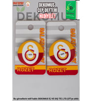"DEKOMUS CEP DEFTERİ HEDİYELİ" LİSANSLI GALATASARAY 2'Lİ ROZET (Krem)