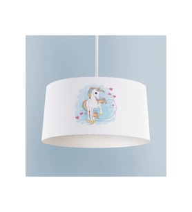 MEKTA HOME BEBEK VE ÇOCUK ODASI Kalpli Unicorn Desenli Avize