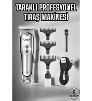 Mey İthalat® Tıraş Makinesi Paslanmaz Çelik Taraklı Güçlü Motor