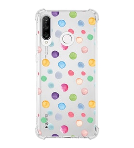 PrintiFy Huawei P30 Lite Uyumlu Water Color 6 Baskılı Şeffaf Köşe Korumalı Antişok Kılıf