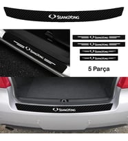 Ssangyong Actyon İçin Uyumlu Aksesuar Oto Bağaj Ve Kapı Eşiği Sticker Set Karbon