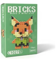 Bricks Nick Wilde Karakter Figürü 3D Mini Yapboz Yapı Oyuncak