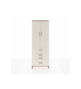 Arges Dolap 4 Raflı 4 Çekmeceli 2 Kapaklı 88x30x243 Çam-Aytaşı