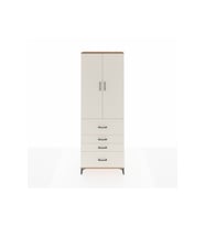 Arges Dolap 4 Raflı 4 Çekmeceli 2 Kapaklı 88x30x243 Çam-Aytaşı