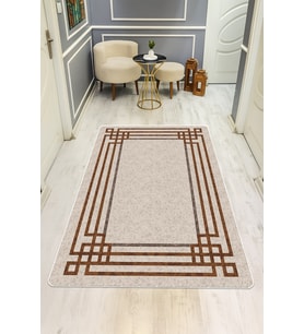 Modern Desenli Dijital Baskı Kaymaz Taban Halı H0135