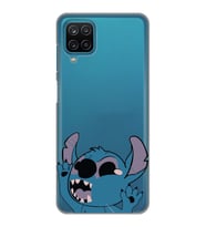Samsung Galaxy A12/M12 Uyumlu Stitch Desenli Şeffaf Telefon Kılıfı