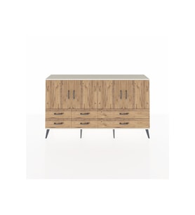 Arges Konsol 6 Raflı 6 Çekmeceli 4 Kapaklı 176x30x99 Aytaşı-Çam