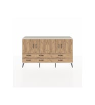 Arges Konsol 6 Raflı 6 Çekmeceli 4 Kapaklı 176x30x99 Aytaşı-Çam