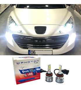 Peugeot RCZ Led Xenon Sis Far Ampulü H8 Duo Yeni Seri Beyaz 2011-2015