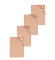 4 Adet Düz Pamuklu Tek Kişilik 80 x 200 x 30 cm Lastikli Penye Çarşaf (Yavruağzı)