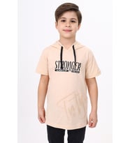 Toontoy Erkek Çocuk  Strenger Always Baskılı Tişört (Bej)