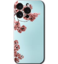 iPhone 15 Pro Uyumlu Kılıf HD Desen Baskılı Arka Kapak - Japon Çiçeği